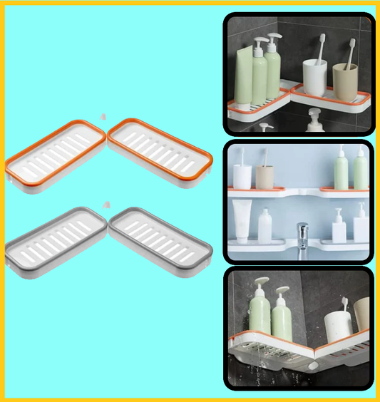 Estante y organizador adhesivo para el baño